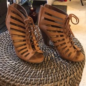 Lace up heeled sandals